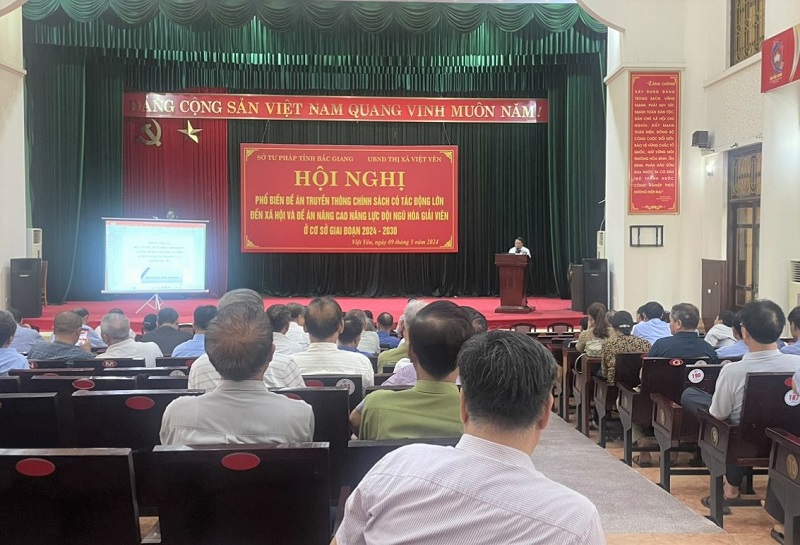 Bắc Giang: Tăng cường công tác Phổ biến, giáo dục pháp luật